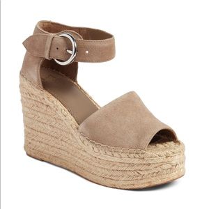 Marc Fisher Espadrille Wedge Taupe Size 7.5